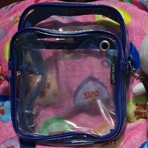 Blue Clear Crossbody Purse